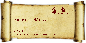 Hernesz Márta névjegykártya